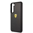 Ferrari Samsung Galaxy S22 Real Carbon (FEHCS22SFCAK) hátlap, tok, fekete