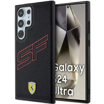   Ferrari FEHCS24LPINK Big SF Perforated Samsung Galaxy S24 Ultra , hátlap, tok, fekete