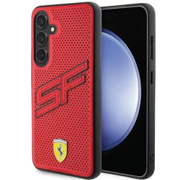   Ferrari FEHCS24MPINR Big SF Perforated Samsung Galaxy S24 Plus , piros