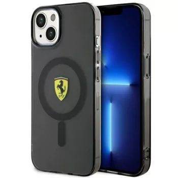   Ferrari FEHMP14SURKK Translucent Magsafe iPhone 14 6.1", hátlap, tok, fekete