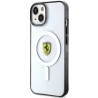 Ferrari FEHMP14SURKT Outline Magsafe iPhone 14 6.1" hátlap, tok, átlátszó-fekete