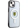 Ferrari FEHMP14SURKT Outline Magsafe iPhone 14 6.1" hátlap, tok, átlátszó-fekete