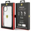 Ferrari FEHMP14SURKT Outline Magsafe iPhone 14 6.1" hátlap, tok, átlátszó-fekete