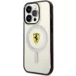 Ferrari FEHMP14XURKT Outline Magsafe iPhone 14 Pro Max 6.7" hátlap, tok, átlátszó-fekete