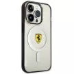 Ferrari FEHMP14XURKT Outline Magsafe iPhone 14 Pro Max 6.7" hátlap, tok, átlátszó-fekete