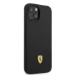 Ferrari FEHMSIP14SBK iPhone 14 6.1", hátlap, tok, fekete szilikon fém logó Magsafe