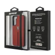 Ferrari FEOSIHCS21MRE Off Track Leather Nylon Stripe Samsung Galaxy S21+ G996, hátlap, tok, piros