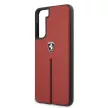 Ferrari FEOSIHCS21SRE Off Track Leather Nylon Stripe S21 G991, hátlap, tok, piros