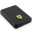 Ferrari Metal Logo MagSafe Powerbank (FEPB5MNCAK) MagSafe kompatibilis hordozható külső akkumulátor és vezeték nélküli töltő, 5000 mAh, 15W, fekete