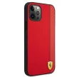 Ferrari FESAXHCP12LRE On Track Carbon Stripe iPhone 12 Pro Max 6.7", hátlap, tok, piros