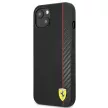 Ferrari FESAXHCP13SBK On Track Carbon Stripe iPhone 13 mini 5.4", hátlap, tok, fekete