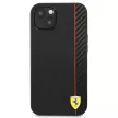 Ferrari FESAXHCP13SBK On Track Carbon Stripe iPhone 13 mini 5.4", hátlap, tok, fekete
