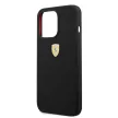 Ferrari FESSIHMP13LBK Silicone Magsafe iPhone 13/13 Pro 6.1", hátlap, tok, fekete
