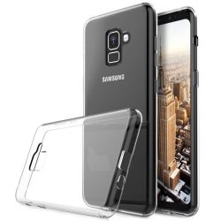   Samsung Galaxy A8 Plus (2018) szilikon hátlap, tok, átlátszó