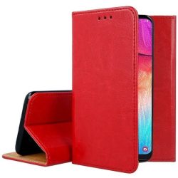   Smart Magnetic Samsung Galaxy J6 (2018) oldalra nyíló tok, piros