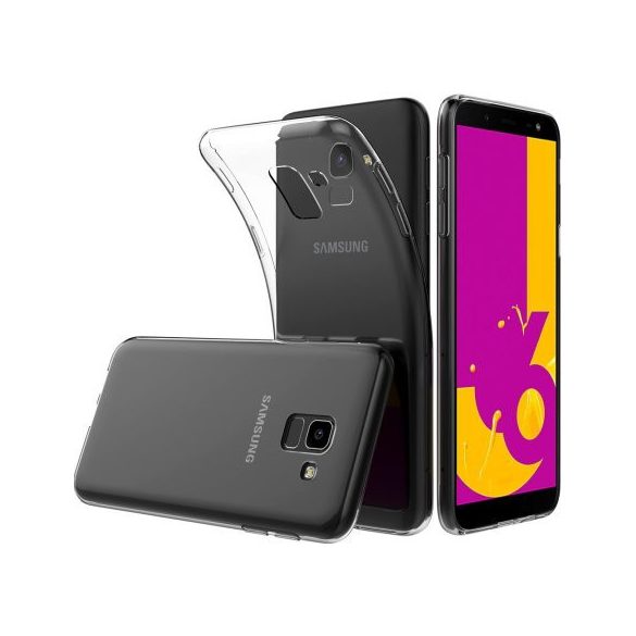 Samsung Galaxy J6 (2018) Slim case 1mm szilikon hátlap, tok, átlátszó