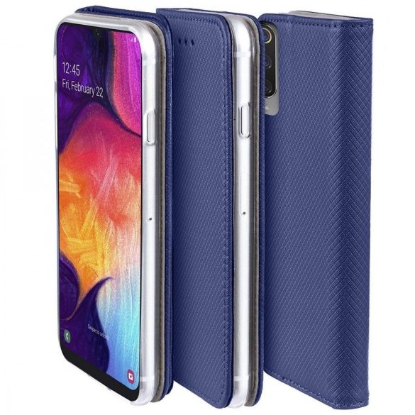 Smart Magnet Huawei Mate 20 Lite oldalra nyíló tok, sötétkék