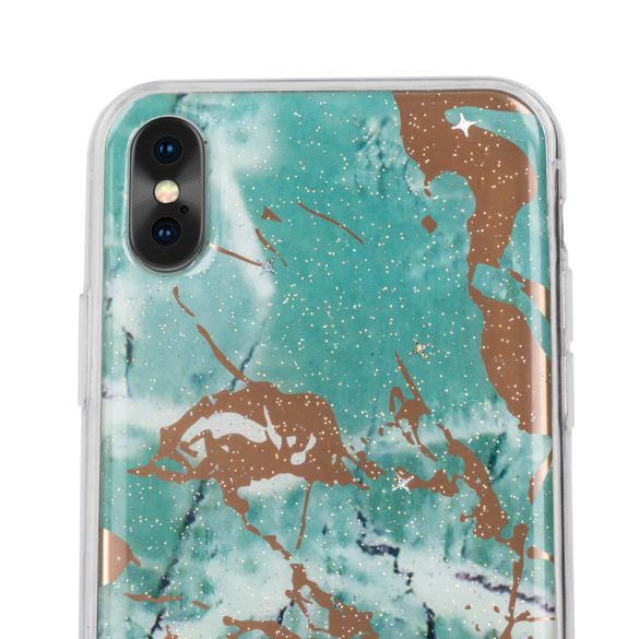Marmur case Samsung Galaxy J4 Plus (2018) márvány mintás hátlap, tok, zöld