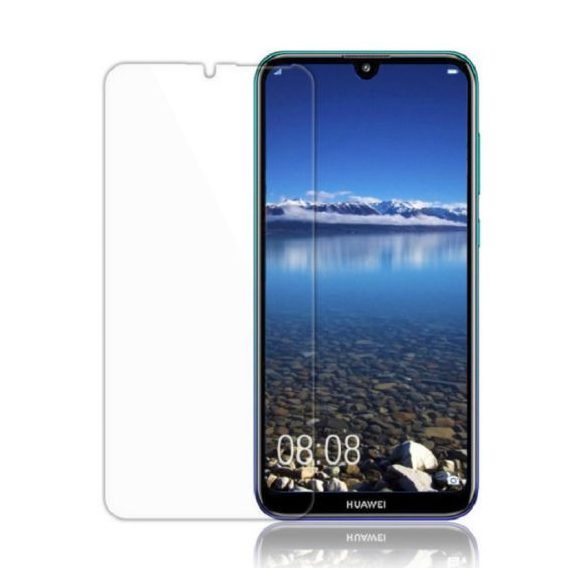Forever Huawei Y7 (2019) kijelzővédő edzett üvegfólia (tempered glass) 9H keménységű (nem teljes kijelzős 2D sík üvegfólia), átlátszó