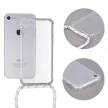 Neck Strap Samsung Galaxy S10e nyakbaakasztós (fehér) szilikon hátlap, tok, átlátszó