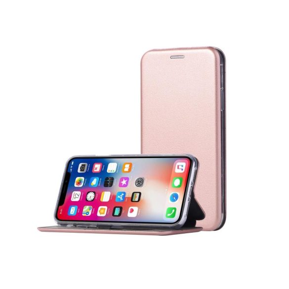 Smart Diva Xiaomi Redmi 7A Pro oldalra nyíló tok, rozé arany