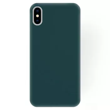 iPhone X/Xs Matt TPU szilikon hátlap, tok, sötétzöld