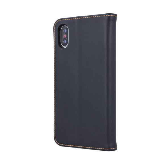 Genuine Leather Smart Pro Xiaomi Redmi 8A eredeti bőr oldalra nyíló tok, fekete