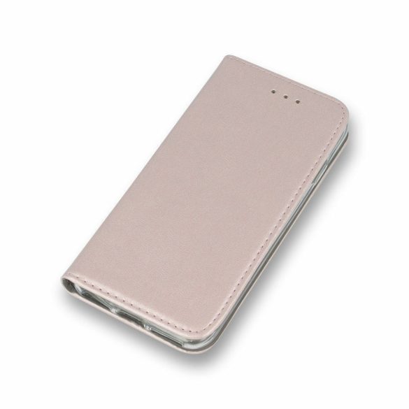 Smart Magnetic Samsung Galaxy A71 oldalra nyíló tok, rozé arany