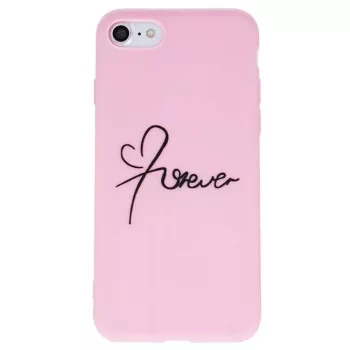 Forever Love TPU iPhone XS Max hátlap, tok, rózsaszín