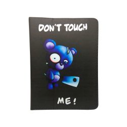   Don't touch me! Bear univerzális flip tok 7-8 colos tablethez, mintás