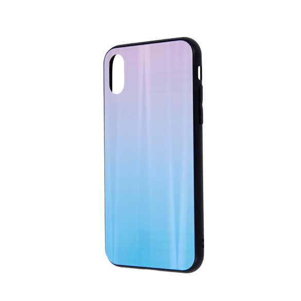 Aurora Glass Samsung Galaxy A10 hátlap, tok, kék-rózsaszín