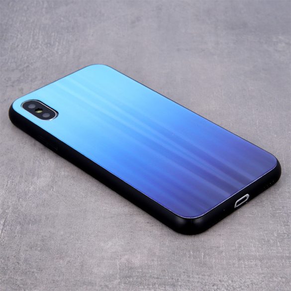 Aurora Glass Samsung Galaxy A41 hátlap, tok, sötétkék