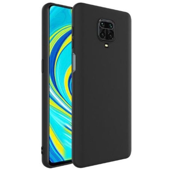 Xiaomi Redmi Note 9 Matt TPU szilikon hátlap, tok, fekete