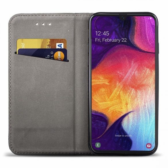 Smart Magnet Xiaomi Redmi 9 oldalra nyíló tok, fekete