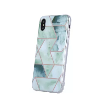   Geometric Marmur Case Samsung Galaxy A21s hátlap, tok, zöld