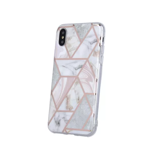 Geometric Marmur Case Samsung Galaxy A71 5G hátlap, tok, rózsaszín
