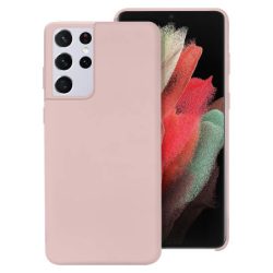 Samsung Galaxy S21 Ultra Matt TPU szilikon tok, rózsaszín