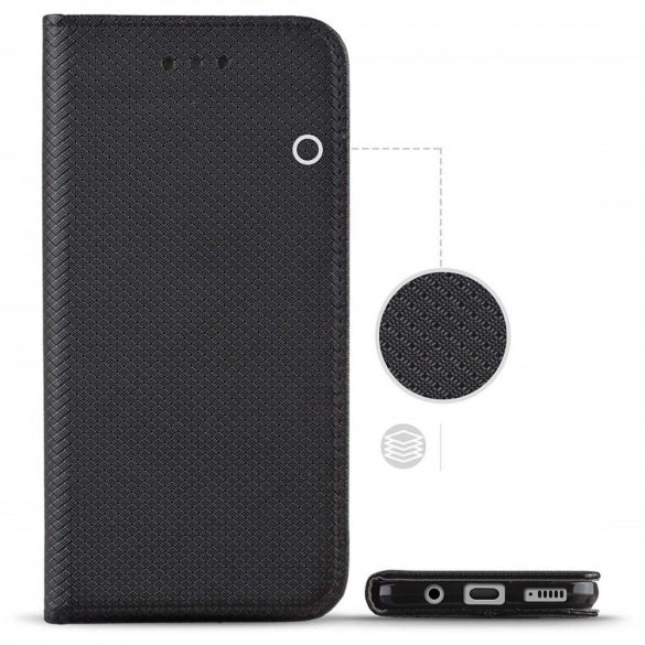 Smart Magnet Samsung Galaxy S21 Plus oldalra nyíló tok, fekete
