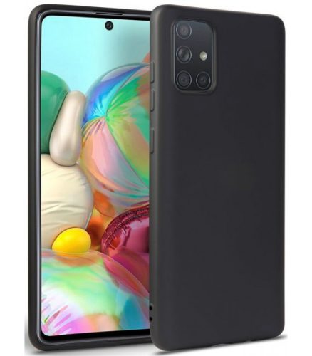 Simple Black Case Samsung Galaxy A52 5G hátlap, tok, fekete