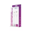 Setty USB/USB-C kábel, 3A, 1m, fehér