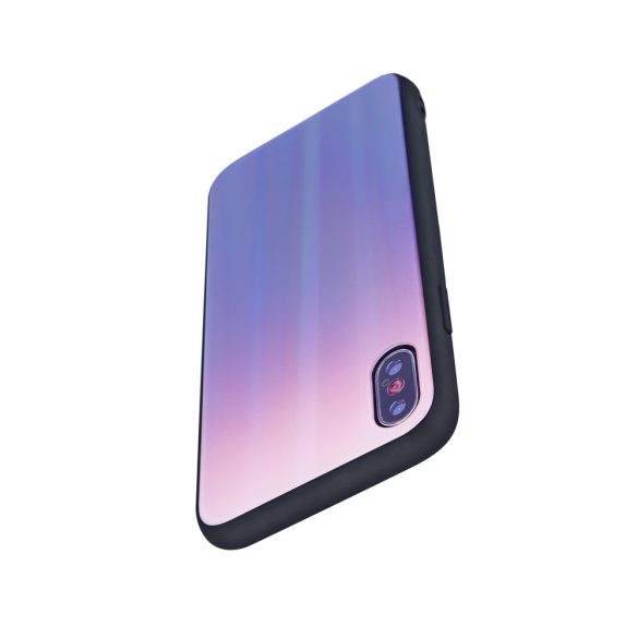 Aurora Glass Xiaomi Redmi 9T/9 Power/Note 9 4G/Poco M3 hátlap, tok, barna-fekete