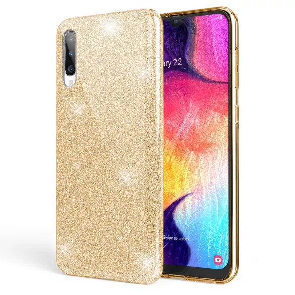 Glitter 3in1 Case Xiaomi Redmi 9T/9 Power/Poco M3 hátlap, tok, arany