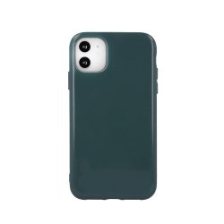 Jelly case Samsung Galaxy A12/M12 hátlap, tok, sötétzöld