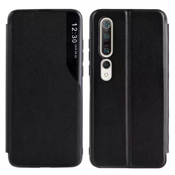 Eco Leather View Case 2 Xiaomi Redmi 9C oldalra nyíló tok, fekete