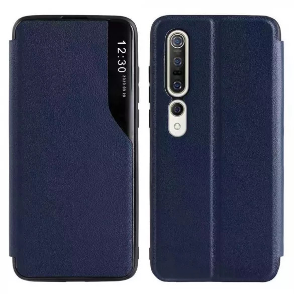 Eco Leather View Case 2 Xiaomi Redmi 9C oldalra nyíló tok, sötétkék