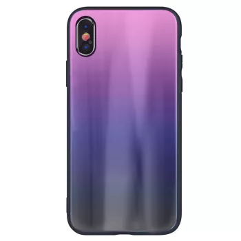   Aurora Glass Samsung Galaxy A32 5G hátlap, tok, rózsaszín-fekete