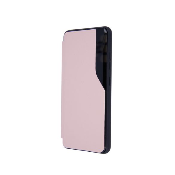 Eco Leather View Case 2 Samsung Galaxy A12/M12 oldalra nyíló tok, világos rózsaszín