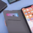 Smart Puro Xiaomi Redmi 9A/9AT/9i oldalra nyíló tok, barna