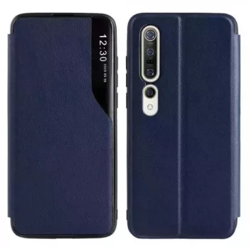   Eco Leather View Case 2 Xiaomi Redmi 9T/9 Power/Poco M3 oldalra nyíló tok, sötétkék