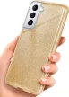 Glitter 3in1 Case Samsung Galaxy S21 FE hátlap, tok, arany